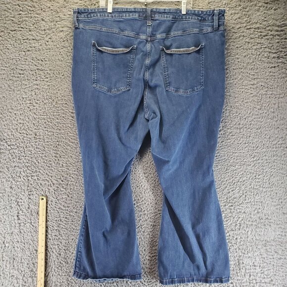 Ava & Viv Jeans Womens 26 Plus Blue High Rise Flare Stretch Denim - Picture 11 of 12